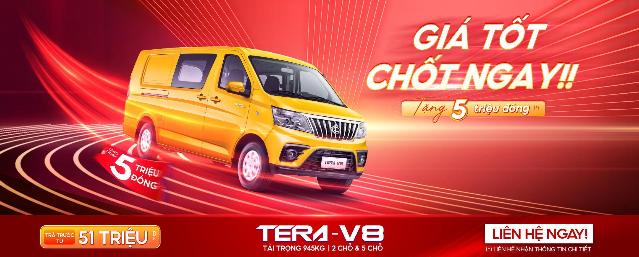 Tera-V8 – Tối ưu chuyên chở với thùng hàng lớn nhất phân khúc